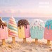 Tło fotograficzne „Pastelowe lody na plaży” | UB_877